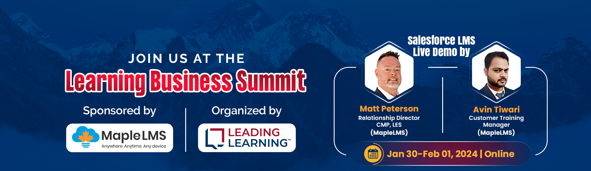 We are Excited to Meet at the Learning Business Summit | Jan 30-Feb 1, 2024