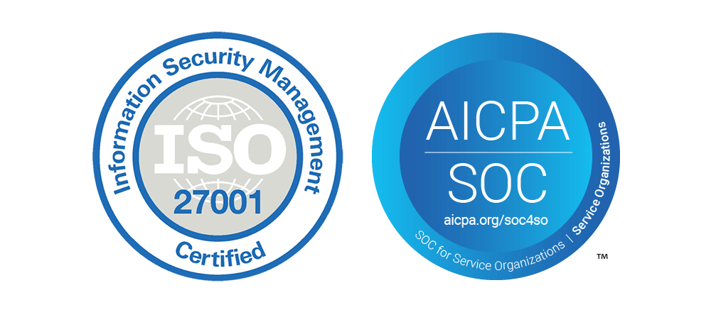 logos of ISO & SOC maplelms