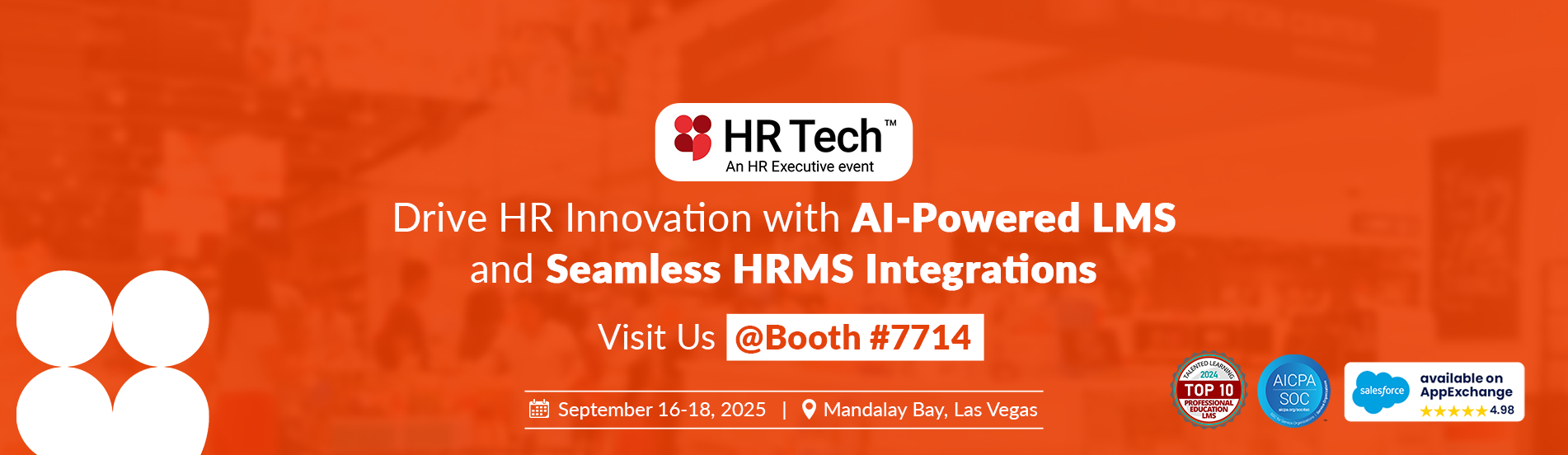 MapleLMS at HR Tech event banner